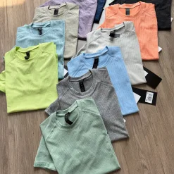 Luxus Lululemon Kurzarm Solid Luxury