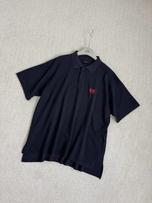 Premium Balenciaga Kurzarm Schwarz Baumwolle Solid Style