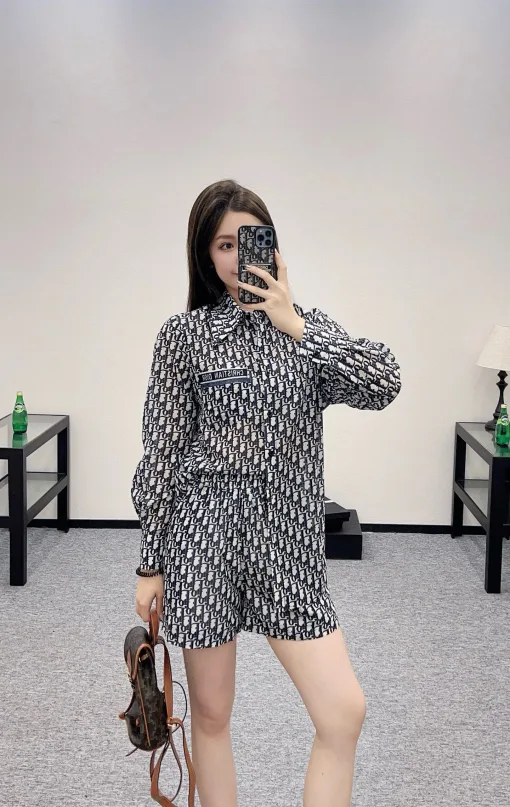 Hochwertiges Dior-Hemd im Monogramm-Stil