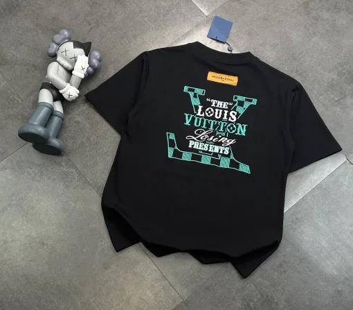 Bestseller: Kurzärmlige schwarze bestickte Baumwollkollektion von Louis Vuitton