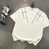 Hochwertiges Prada Kurzarm-Logo-Shirt aus schwarzer Baumwolle