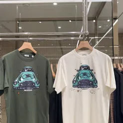 Premium Qualität Burberry Kurzarm Grün Baumwolle Klassischer Stil