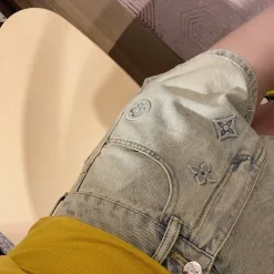 Luxus Louis Vuitton Shorts Blue Denim Washed Luxury
