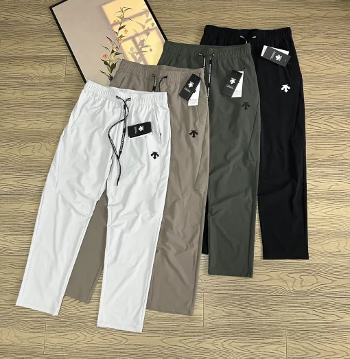 Hochwertige Descente Hose aus schwarzem Nylon, Casual Kollektion