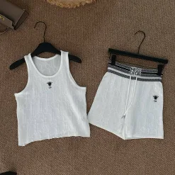 Hochwertige Dior Shorts aus schwarzer Strick- und Stickereikollektion