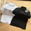 Premium Prada Kurzarm-Kollektion aus schwarzer Baumwolle mit Stickerei