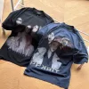 Meistverkaufte Balenciaga Kurzarm Schwarz gewaschen Stil
