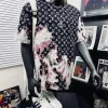 Hochwertiger Louis Vuitton Kurzarm-Jacquard-Stil in Schwarz