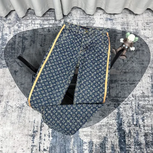 Luxus Louis Vuitton Jeans Baumwolle Jacquard Luxus