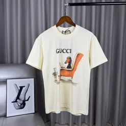Luxus Gucci Kurzarm Baumwolle Print Luxus