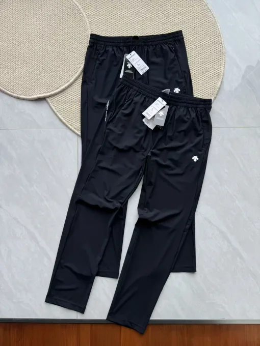 Luxus Descente Hose Schwarz Kalbsleder Casual Style