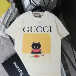 Bestseller Gucci Kurzarm Beige Print Luxus