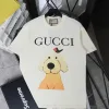 Hochwertiger Gucci Kurzarm-Beige-Washed-Style