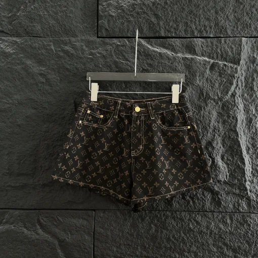 Bestseller Louis Vuitton Shorts Gold Denim Jacquard Kollektion