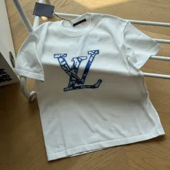Luxuriöse Louis Vuitton Kurzarm-Stricklogo-Kollektion