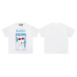 Luxuriöses Gucci Kurzarmhemd aus roter Baumwolldruckkollektion