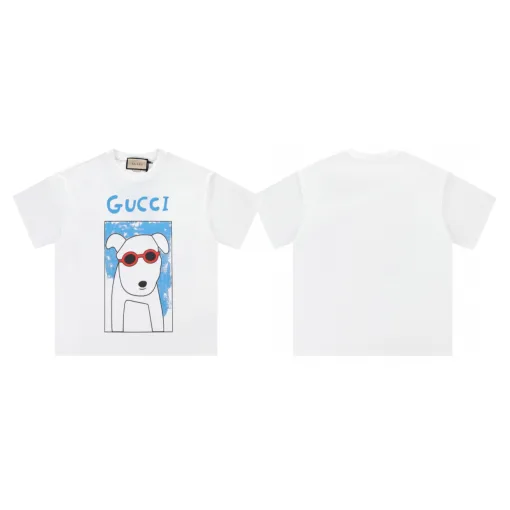 Luxuriöses Gucci Kurzarmhemd aus roter Baumwolldruckkollektion