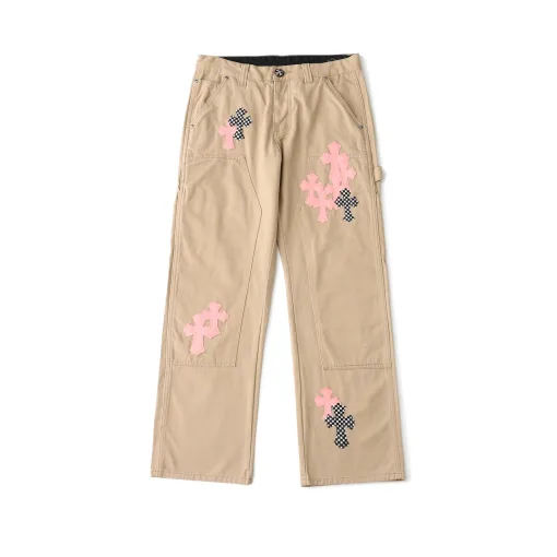 Premium Chrome Hearts Jeans Khaki Lederkollektion