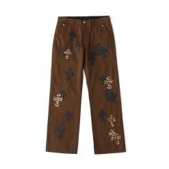 Premium Qualität Chrome Hearts Jeans Braun Baumwolle Casual Style