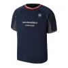Hochwertige New Balance Kurzarm Blau Baumwolle Retro Luxus