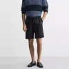 Premium Ralph Lauren Shorts Schwarze Leinenstickerei-Kollektion
