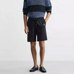 Premium Ralph Lauren Shorts Schwarze Leinenstickerei-Kollektion