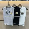 Premium Miu Miu Weste Gold Strick Bestickt Luxus
