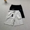 Hochwertige Ralph Lauren Shorts aus schwarzem Leinen im Stickerei-Stil