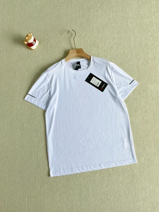 Hochwertiges Lululemon T-Shirt Schwarze Seide Atmungsaktiv Luxus