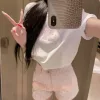 Hochwertige Dior Shorts im Rainbow Denim Jacquard-Stil