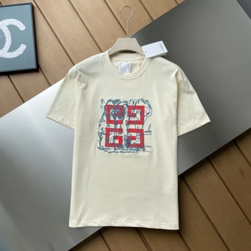 Hochwertige Givenchy Kurzarm Schwarz Baumwolle Atmungsaktiv Kollektion