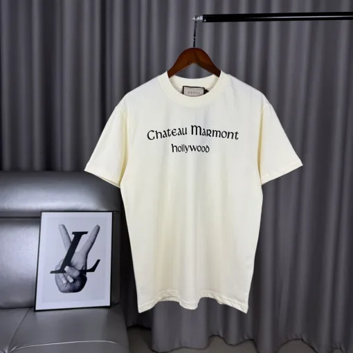 Bestseller der Gucci-Kollektion mit kurzen Ärmeln aus Baumwolle und Monogramm
