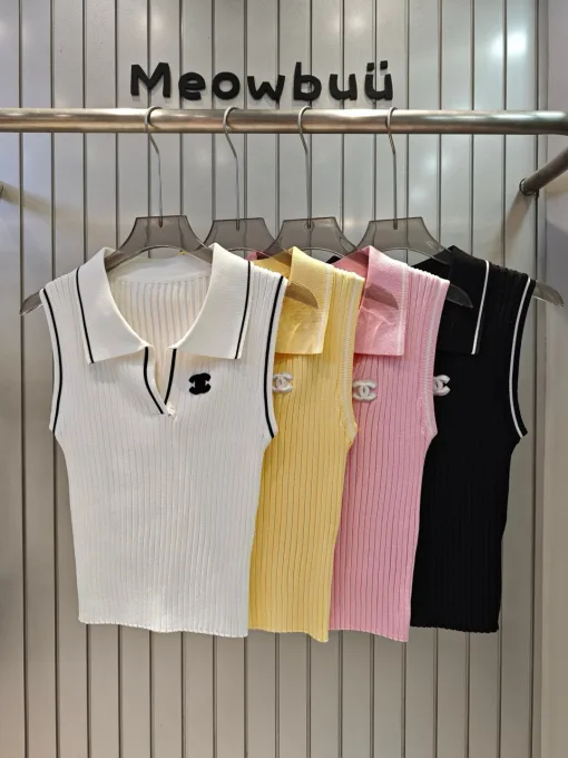 Chanel Weste in Premiumqualität, rosa, gestrickt, Luxus
