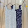 Hochwertige Fendi-Weste in blauem Strick-Monogramm-Stil