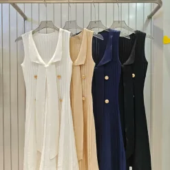 Hochwertige Balmain Weste Gold Strick Luxus