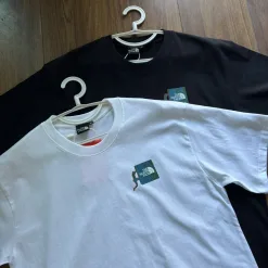 Premium The North Face Kurzarm Schwarz Baumwolle Atmungsaktiv Stil