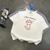 Premium Adidas Kurzarmshirt aus weißer Baumwolle, klassische Kollektion