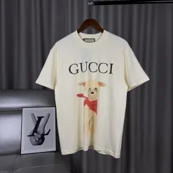 Premium Qualität Gucci Kurzarm Baumwolle Print Luxus