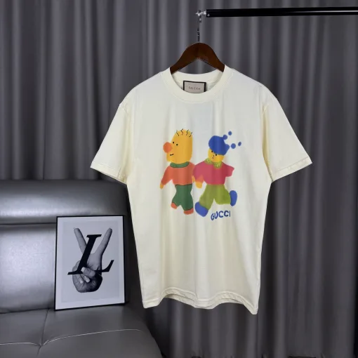 Bestseller: Kurzarm-Baumwoll-Logo-Stil von Gucci