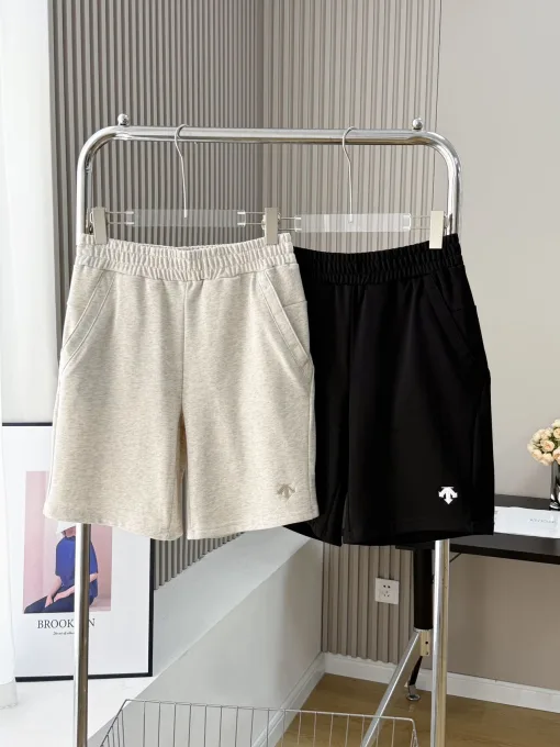 Premium Qualität Descente Shorts Schwarz Baumwolle Solid Luxury