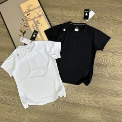 Premium Descente Kurzarm Schwarz Casual Luxury
