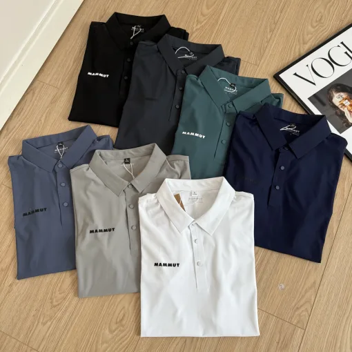 Hochwertiges Mammut Poloshirt Multicolor Breathable Kollektion
