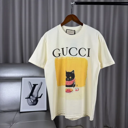 Premium Qualität Gucci Kurzarm Baumwolle Print Luxus