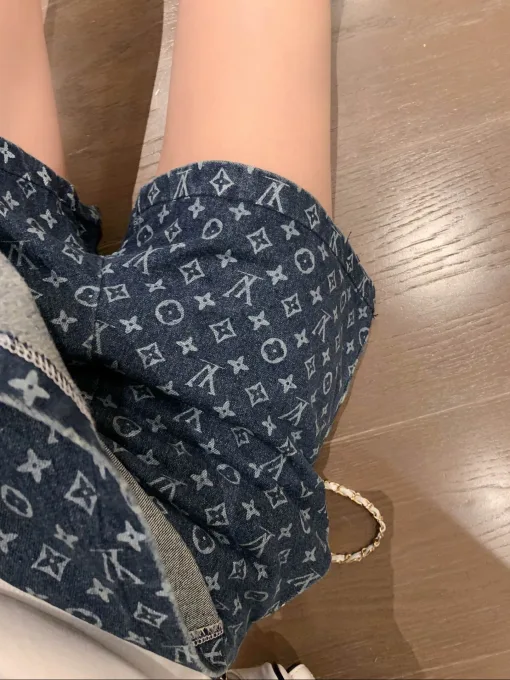 Bestseller Louis Vuitton Shorts Blue Denim Washed Style