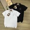 Premium Qualität Burberry Kurzarm Weiß Baumwolle Stickerei Luxus
