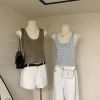 Luxus Louis Vuitton Weste Braun Strick Jacquard Kollektion