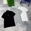 Burberry-Kollektion mit kurzen Ärmeln und Stickereien in Premiumqualität aus schwarzer Baumwolle