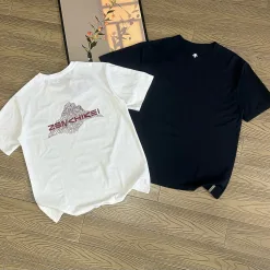Premium Descente Kurzarmhemden Weiß Jersey Minimalist Collection