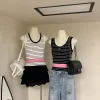 Luxus Chanel Weste Weiß Strick Bestickt Stil