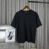 Luxus Louis Vuitton Kurzarm-T-Shirts Schwarzer Strick-Jacquard Luxus